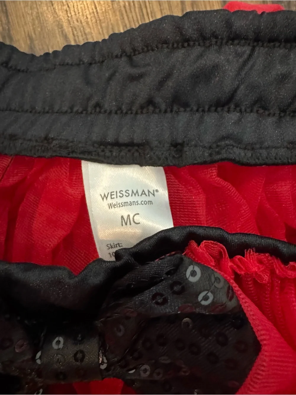 Weissman Red and Black Sequin Dance Costume Set